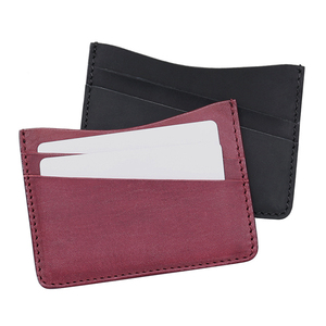 Cartera minimalista de piel curtida vegetal para hombre, tarjetero, cartera delgada para hombre - Product Image 2