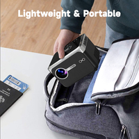 Nouveau Mini Projecteur OEM A6T 5G WiFi Extérieur 1080P Prise en Charge 4K Android 9 Portable Luminosité 200" 1200 ANSI