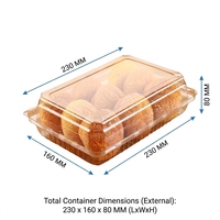 Boîte à pâtisserie, desserts et gâteaux en plastique PET jetable, transparente, écologique, avec couvercle transparent, vente en gros du fabricant