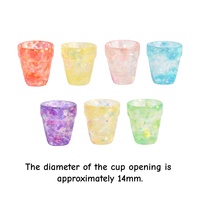 Breloque en résine miniature colorée en forme de tasse pour accessoires de colle créative DIY, décoration de paysage miniature