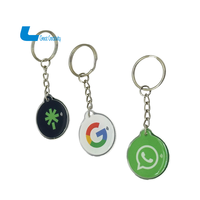 Mini porte-clés NFC intelligent Google Review en PVC époxy avec code QR pour avis et réseaux sociaux