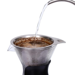 Đổ qua máy pha cà phê với bộ lọc bằng thép không gỉ tiên tiến nồi thủy tinh Borosilicate 4 cốc Dung Tích Chọn và máy chủ chọn Solo - Product Image 5