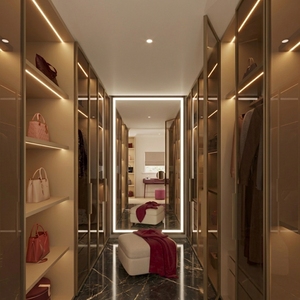 VIQ Minimalist Customized Walk-in Wardrobe Closet Multiple <b>shelves</b>, hanging rods, and drawer <b>units</b> designed 9 pcs/set - Product Image 1