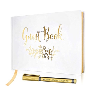<span class=keywords><strong>Livre</strong></span> <span class=keywords><strong>d</strong></span>'<span class=keywords><strong>or</strong></span> avec Logo personnalisé, Album Photo, Journal de mariage, couvercle rigide, <span class=keywords><strong>Polaroid</strong></span> blanc avec bords dorés - Product Image 1