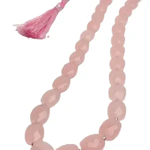 线粉色钙珠天然粉色钙珠刻面粉色钙珠花式粉色玉髓珠
