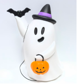 Masque décoratif dinosaure, seau à citrouille d'Halloween avec couvercle, en plastique portable, pour décoration intérieure d'enfants, motif visage de citrouille