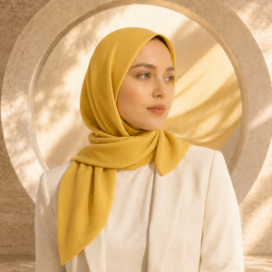 Écharpe carrée Miss Color Deluxe 140x140 cm en polyester chiffon de qualité supérieure, unie, effet laine, douce au toucher, légère - Product Image 6