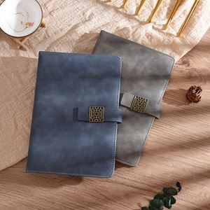 Promotional <b>Personalised</b> A5 Custom Leather <b>Notebook</b> New Design Hardcover Logo Printing Magnetic Buckle <b>Notebook</b> for Business - Product Image 1