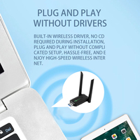 Adaptador WiFi inalámbrico USB de doble banda AC1200 RTL8812AU Tarjeta de red inalámbrica Sin necesidad de controlador Software de hardware de computadora