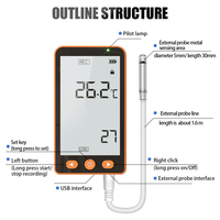 Enregistreur de données numérique USB AIKESI GSP-70 Pro, enregistreur de données d'humidité et de température, rapport PDF Excel, indicateur LCD avec sonde étendue