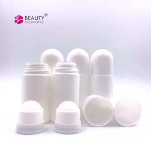 30Ml 50Ml 60Ml 75Ml 90Ml Pp Kosong Putih Hitam Merah Muda Hijau Plastik Rol Bola Botol Roll Pada Botol Deodoran dengan Bulat Datar Atas