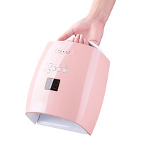 Rose Couleur 48W Pro Guérir Gel Nail Lampe Sans Fil UV LED Nail Sèche-Polonais pour Salon