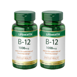 Vitaminas LIFEWORTH, Suplementos Veganos de Grado Alimenticio, Cápsulas de Vitamina <span class=keywords><strong>B12</strong></span> Pura en Tabletas, Frasco - Product Image 1