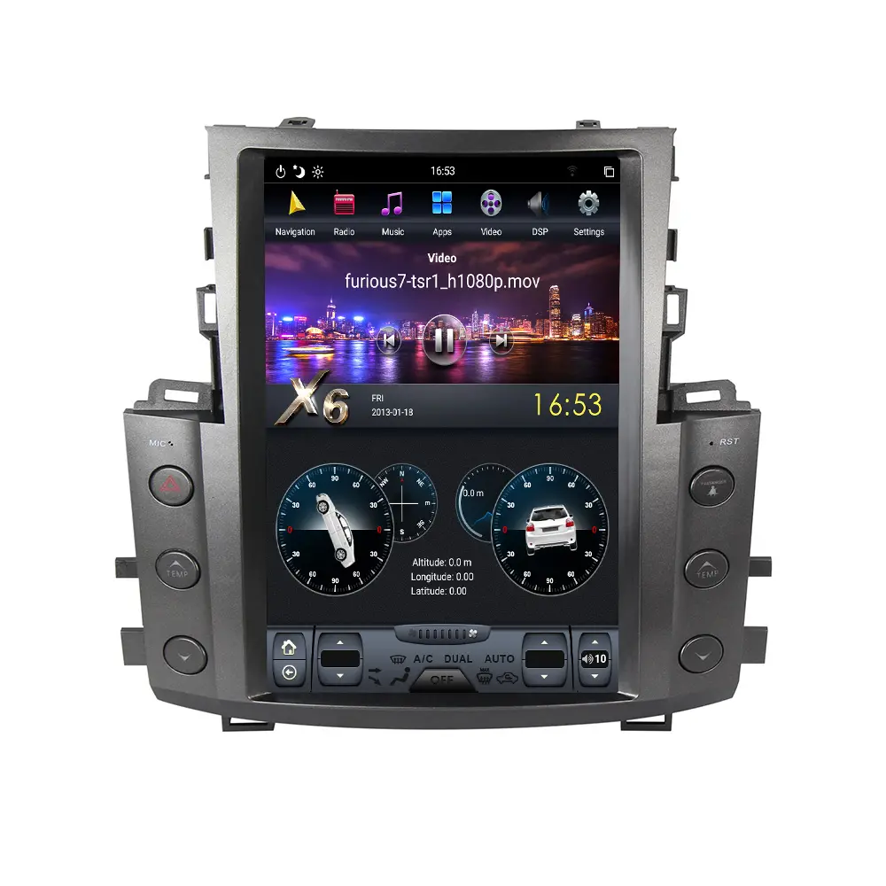 Sistema de áudio automotivo px6, android 9, para lexus lx570 2010-2014 ips dsp rds 4g, wi-fi, navegação gps, 2din, vídeo player dvd