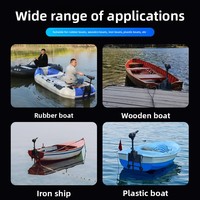 Moteur électrique portable Yak Outdoors, nouveau modèle noir, pour bateaux de 46 à 86 lb, modèles à coque en plastique.