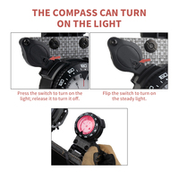 Ensemble de boussole tactique et de panneau GPS SIVI, équipement de navigation réglable pour Garmin Foretrex, équipement de chasse en plein air