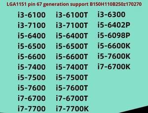CPU de Escritorio Usadas I3 6100 7100 <span class=keywords><strong>I5</strong></span> 6400 <span class=keywords><strong>7400</strong></span> I7 6700 7700 y Más, Socket LGA 1151 en Existencia - Product Image 2