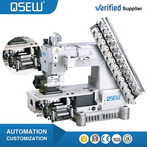Máquina de Coser Industrial de Cama Plana con Múltiples Agujas para Elásticos y Puntada de Cadena QS-008P-12 - Product Image 1