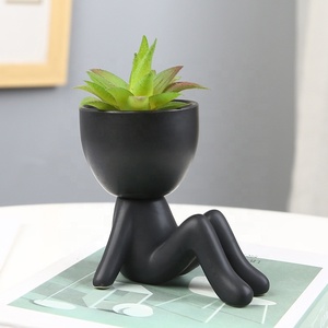 <span class=keywords><strong>Pot</strong></span> tanaman Mini berbentuk manusia, <span class=keywords><strong>pot</strong></span> tanaman lucu sukulen keramik untuk dekorasi rumah - Product Image 4