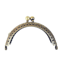 6.5/8.5/10.5/12.5/15.5cm Bingkai Tas Perak Aksesoris Perlengkapan Tas Mini Fashion Alloy DIY Bingkai Dompet Tas