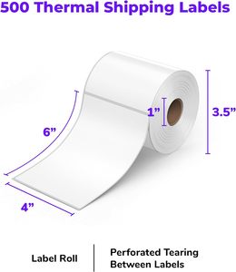 Rollo de etiquetas adhesivas térmicas al por mayor 100x150 material adhesivo <span class=keywords><strong>papel</strong></span> de etiquetas de <span class=keywords><strong>transferencia</strong></span> térmica - Product Image 2