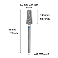 Nouvelles fraises à ongles en diamant PRO 6.0 à coupe conique, limes de lissage, fraises à cuticules, bandes de ponçage pour ongles en diamant pour ponceuse électrique