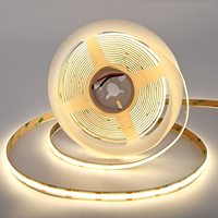 Lampu Strip LED COB 12V 24V 320 LED/M Ra90 90Lm/W 8mm Lampu Pita LED Putih Putih Hangat