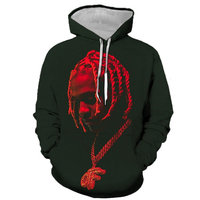 Sweat-shirts imprimés en 3D Lil Durk 2023 pour le rappeur américain star, pull à capuche imprimé, sweat-shirt oversize pour hommes, hip-hop