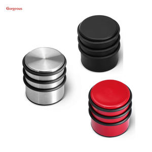 מפלדת אל חלד ניקל מפלדת אל חלד עם טבעת גומי מגן שחור בעל חובה כבדה פקק גלילי מוצק - Product Image 2