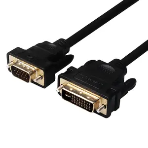 Kabel Adaptor Kabel Konversi Pria Ke VGA Berlapis Emas 24 + 5 DVI 1.5M untuk Perangkat Video