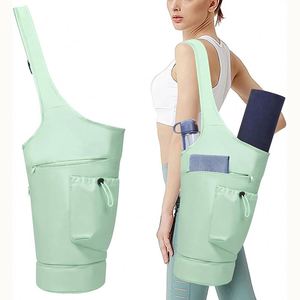 Sac de yoga en toile personnalisé avec poche pour tapis de yoga, sac de transport à bandoulière, sac de voyage, sac de sport, échantillon gratuit - Product Image 4