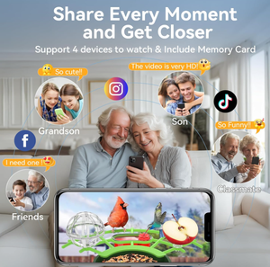 Mangeoire à colibris solaire avec caméra IA 2K, vision en direct, notifications instantanées, enregistrement vidéo automatique, anti-fourmis et abeilles, longue autonomie - Product Image 5