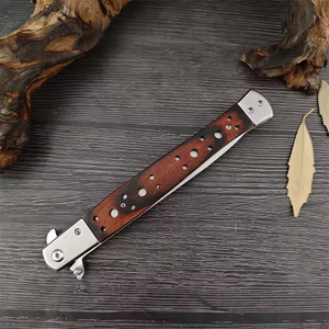 Coltello Pieghevole con Manico in Legno, Lama 440C, per Campeggio, Caccia, Autodifesa, Escursionismo, Sopravvivenza, Regalo EDC - Product Image 5