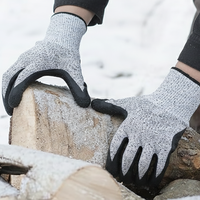 Gants enduits de nitrile de niveau usine 5 finition en micro mousse résistants aux coupures gants de sécurité pour la construction protection des mains et des bras