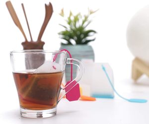 Reusable Loose Leaf <b>Tea</b> Bags Silicone <b>Tea</b> <b>Infuser</b> With Spoon - Product Image 5