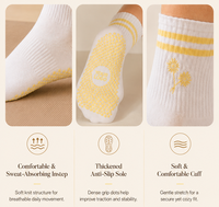Chaussettes de yoga avec logo, antidérapantes en silicone, pour femmes, chaussettes de pilates d'intérieur, chaussettes de sport professionnelles, chaussettes de yoga mi-mollet avec grip