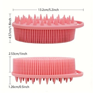 Soft Silicone Body Scrubber Exfoliating Baby Shower Gentle SPA Massage <b>Brush</b> Cleanser for Body Wash <b>Brush</b> Back <b>Scrub</b> Bath Tools - Product Image 3