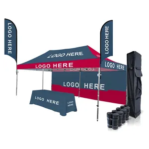 3X3 10X10 Reclame Logo Outdoor Aluminium Beurs Tent Tentoonstelling Evenement Tuinhuisjes Luifel Pop Up Custom Bedrukte Tent