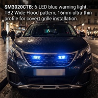 Feux de signalisation pour grille de véhicule, 6 LED, ambre, rouge, blanc, bleu, feux de signalisation pour camion de pompiers