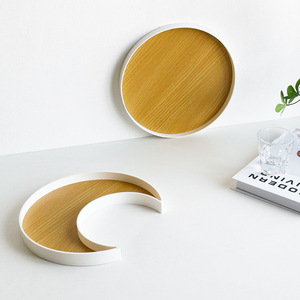 Plateau carré de style Ins pour l'entrée, le salon, plateau à eau, aromathérapie, corde pour la tête, petits objets décoratifs, plateau lunaire, panneau de densité ABS - Product Image 5