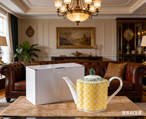 2026 New Arrived Vintage Big British Style Floral Decal Bone China Afternoon <b>Tea</b> 700ml coffee <b>pot</b> - Product Image 3