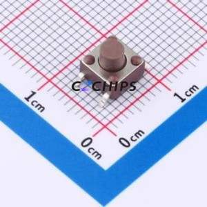 TSB06331-060D332DH-R1000 Tactile Switch SMD-4P,6.1x6.1mm Switch Single Pole Single Throw Round Button 1.8N 6.1mm - Product Image 1