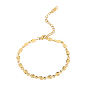 Bracelet pour femme en or rose plaqué avec diamants brillants de 10 carats cultivés en laboratoire, certifié IGI |   Chaîne élégante et minimaliste - Product Image 1