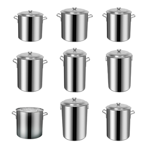 Seau à soupe multifonctionnel en acier inoxydable 6L-40L avec couvercle Seau à soupe commercial en métal pour la cuisson au buffet - Product Image 2