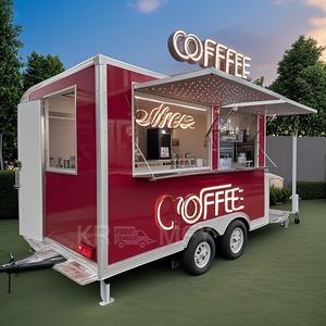 Camionnette à café en fibre de verre entièrement équipée, remorque alimentaire mobile pour la vente de glaces et de snacks - Product Image 3