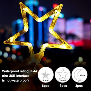<span class=keywords><strong>Ramadan</strong></span> décoration LED fée scintillante étoile rideau lumières pour intérieur extérieur chambre anniversaire fête de mariage - Product Image 4