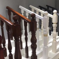 Simple moderne nouveau Style chinois lumière luxe main courante en bois massif Bussen escalier rambarde pour Villa intérieur château gonflable