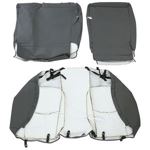 Juego completo de cubiertas de asiento delanteras y traseras grises para <span class=keywords><strong>Toyota</strong></span> <span class=keywords><strong>Prius</strong></span> 2010-2015 Kit de tapicería - Product Image 4