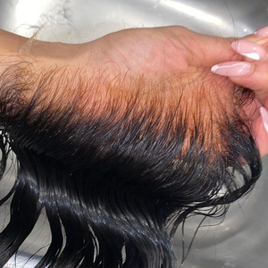 Bán buôn 100% Trinh Brazil tóc giả tóc con người cho phụ nữ da đen ren phía trước sâu sóng thẳng trong suốt HD ren tóc giả - Product Image 2