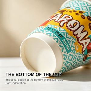 Gobelets en papier kraft jetables à double paroi, enduits de PE, biodégradables, durables, de qualité alimentaire, pour café et boissons chaudes, avec logo personnalisé - Product Image 6